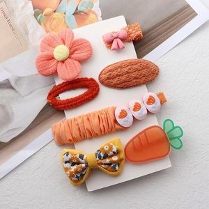 Orange Baby Girl Hair Clips
